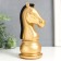 Souvenir Polystone "Chess Figure. Kon" Golden with a black mane of 19.5x10x8 cm