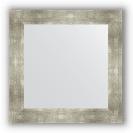Mirror in the baguette frame - aluminum 90 mm, 70 x 70 cm, evoForm