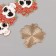 Decor for creativity metal, enamel "Skull in a flower wreath" 3.1x3 cm