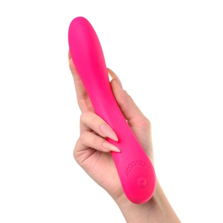 Unrealistic vibrator Jos Twig, 5 modes, silicone, pink color, 20.5 cm, D 3.4 cm-13