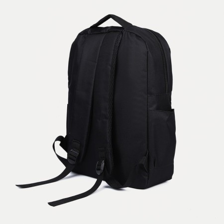Set of men's backpack on a zipper with USB, external pocket, cosmetic bag, bag, black color-2