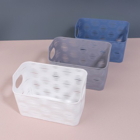 Organizer for storage "Wave", with handles, 1 section, 17.5 × 9 × 11.5 cm, color mix-5
