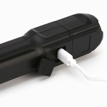 Manual battery flashlight, 3 watts, 1200 mAh, 200 lm, XPE, 3 modes, USB, 12.8 x 3 cm-4