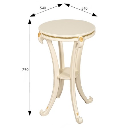 Gloria console, 540x540x790, oak champagne-1