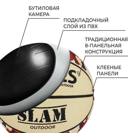 Basketball ball Torres Slam, B00065, size 5-2
