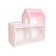 Puppet house "Mini", white-pink color