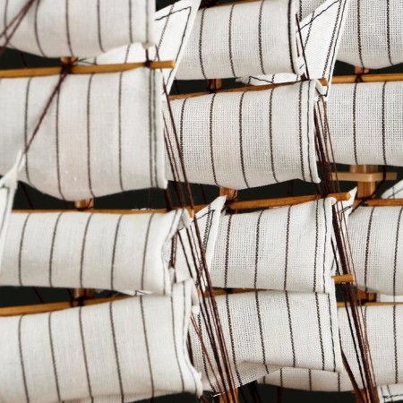 The ship "Carista" is three -masted with white sails, 40*5.5*33cm-3