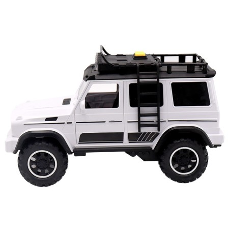Friction Funky Toys machine "Racing on off -road. SUV ", opening doors, with light and sound, 23 cm, white color-1