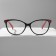 Glasses GA0447 (color: C2 black, red; diopter: +2.5; tint: no)