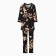 Female set (robe/top/pants), black color, size 48