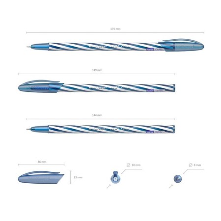 A set of ballpoint pens Erichkrause Neo Candy, 4 pieces, needle node 0.7 mm, blue ink, MIX case-3