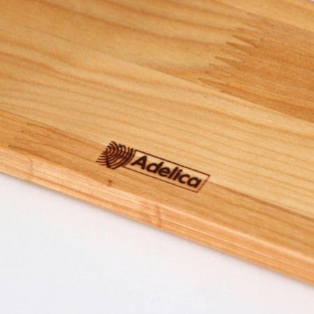 Serving board with ADELICA handle, on legs, 38 × 10 × 6 cm, birch-6