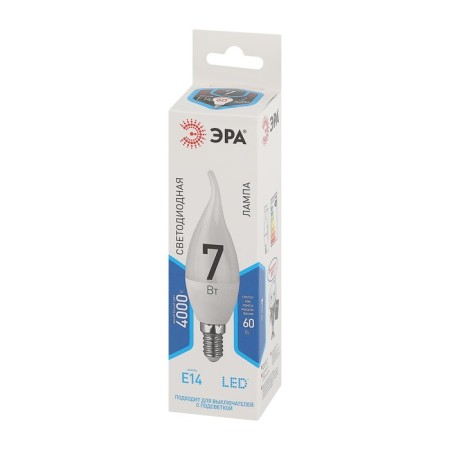 LED LED era Standard “Candle in the Wind”, 7 W, E14, 560 lm, 4000k, glow of white-2