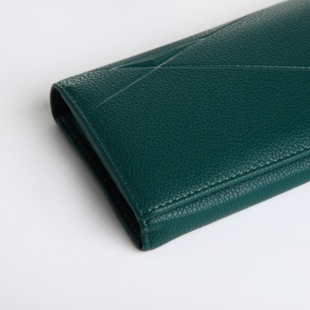 Women's wallet on magnet, green color-2