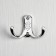 Hook furniture tundra TKD024, two -rod, chrome