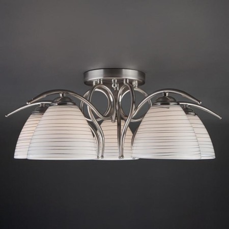 MEGAN chandelier, 5x60W E27, Nickel color-1