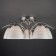 MEGAN chandelier, 5x60W E27, Nickel color