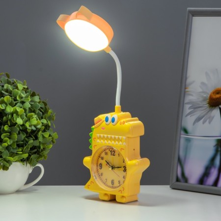 Dinosaurus table lamp LED 3W from AA/USB batteries yellow 4x12x35 cm Risalux-1