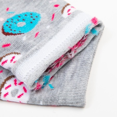 Women's socks "Sweet Donut", gray color, size 23-25-3