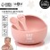 Baby plate on a suction cup and cutting devices M&B, dusty rose, shade mix