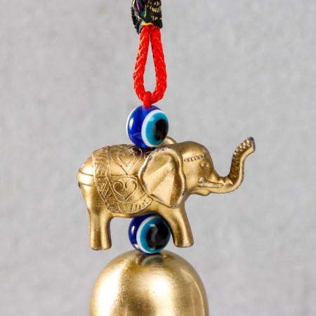 Bell Metal "Elephant and Eyes" 1 bell 19x2.8x4.2 cm-1