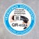 The plate "Entrance without QR - code is prohibited!" 200 × 200, the color is blue, adhesive base