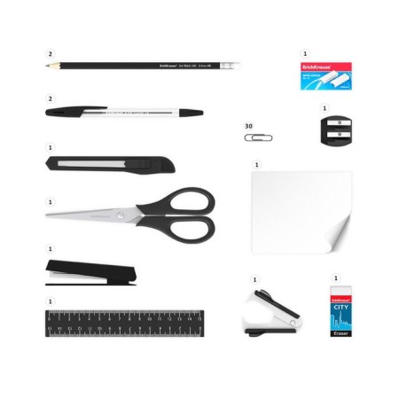 Set of desktop Erichkrause Mini Desk, 12 items, rotating, black-2