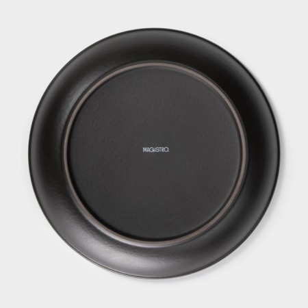 Deep plate Magistro Black Style, 1.1 l, porcelain, black color-3