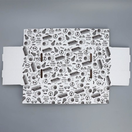 Box a gift team with a window, packaging, “best”, white, 27x10x21 cm-6
