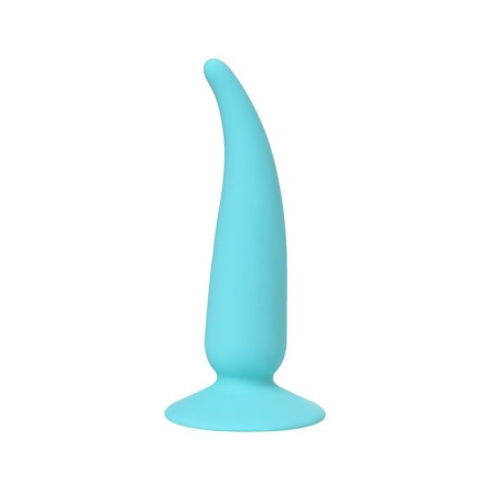 Anal plug, silicone, blue color, 12.5 cm-5