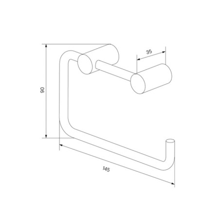 IDDIS petite toilet paper holder, without a lid, black matte-2