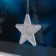 Garland "fringe" 2.4 × 0.9 m with nozzles "stars", IP20, transparent thread, 186 LED, glow blue, 8 modes, 220 V