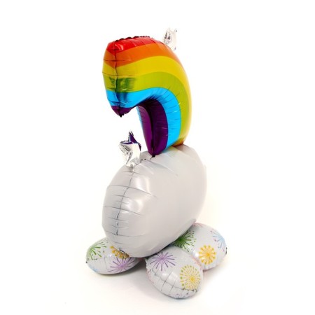 Foil ball 40 "Rainbow on the stand, under the air-2