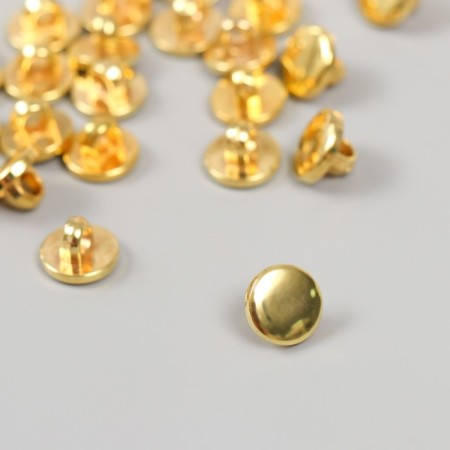 Buttons plastic on midnight "gold" 1 cm set 40 pcs