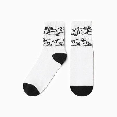Male socks, white color, size 29