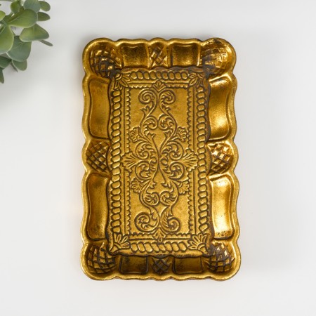 Standing interior polystone "Baroque" gold 18x11x2 cm-2