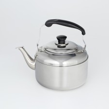 A kettle with a stainless steel whistle, 3.6 liters, the color is chrome