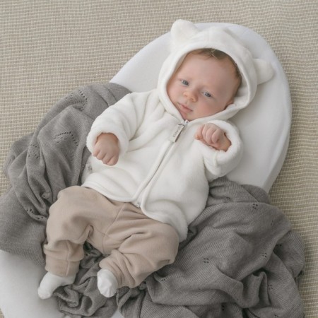 Kinderlitto Kinderlitto kit "Bear", 2 subjects: sweatshirt, pants, height 68-74 cm, color milk with beige