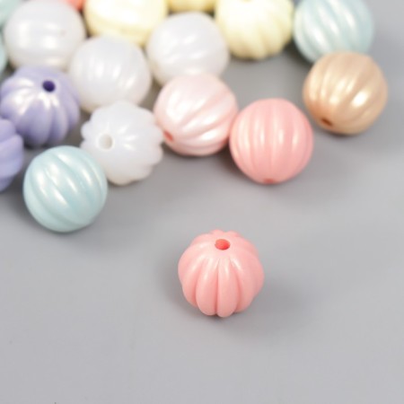 Beads for creativity plastic "Ball watermelon. Pearl palette" set 20 g d = 1.6 cm-1