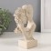 Souvenir Polystone Bust "Flowers with flowers" White in specking 9.5x6x17 cm