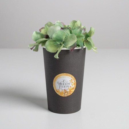 Flower glass "Happy New Year", 11.5 x 7.3 cm, New Year-2