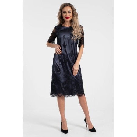 Women's dress, size 42, black color, blue