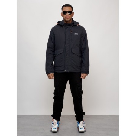 Sports male jacket, size 52, dark blue color-9