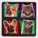 Metal puzzle with puzzles and stickers "cats, dogs", mix