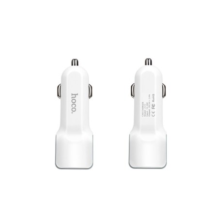 Hoco Z23, 2 USB car charger, 2.4 a, white-2