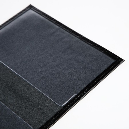 Cover for passport, black color-4