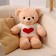 Soft toy "Bear", in a white sweater, 50 cm
