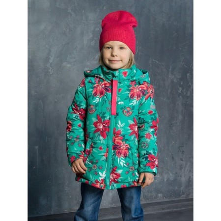 Jacket for girls, height 104 cm, emerald color-3