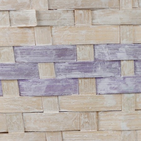 Wicker basket, d25 x 18 x 11/19 cm, purple, bamboo-4