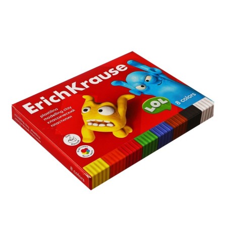 Plasticine 8 colors, 144 g, Erichkrause "Jolly Friends", with a glass, in cardboard packaging-4